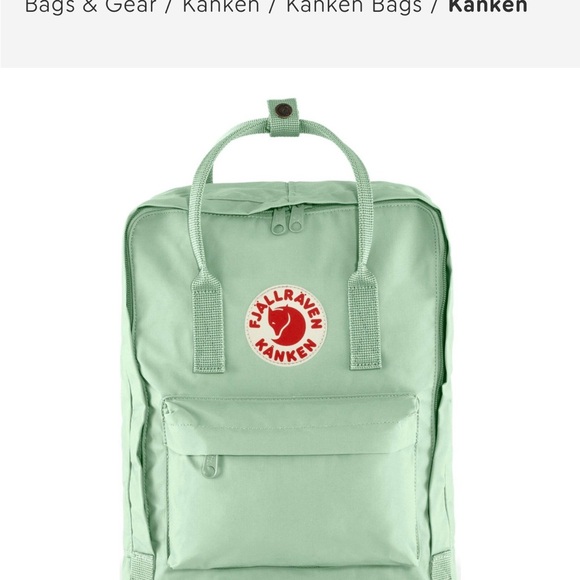 Classic Kånken Fjallraven brand new backpack, mint green color main image 7